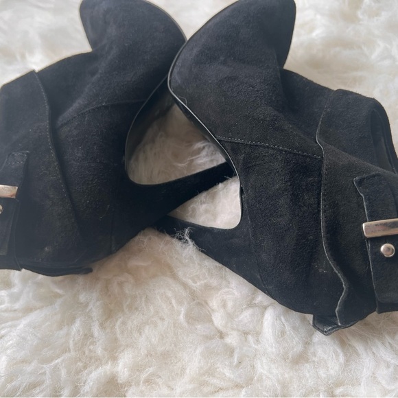 Browns iD Camoscio Nero Sple Black Heel Shoes EU 37 - Picture 5 of 6